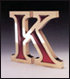 "K" - metal letter